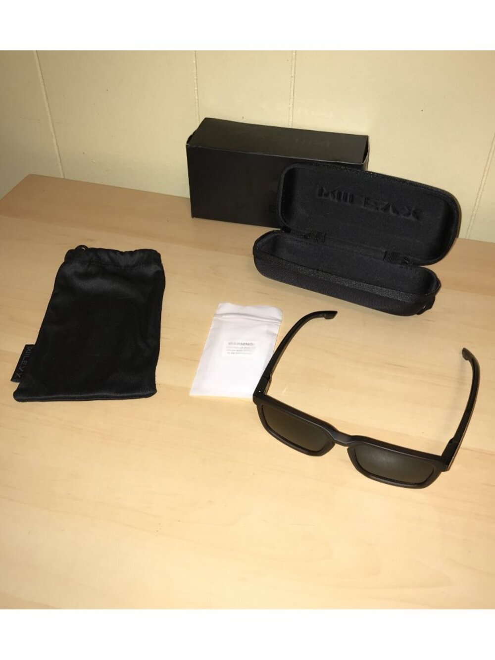 Wiley X Zulu Frosted Tan Polarized Grey Mirror Sunglasses AC4ZUL02 (Z87-2+Z94.3)